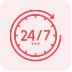 24/7 Support Icon